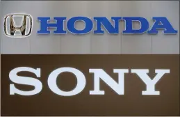  ?? THE ASSOCIATED PRESS ?? In the latest move by a technology giant into the automaking realm, Sony has partnered with Honda to develop innovation­s for electric vehicles, which the companies say will be connected to the cloud and equipped with in-house sensors that will eventually enable autonomous driving.