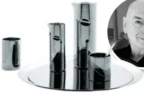  ??  ?? Jean NouvelSet „Tea and Coffee Towers“Hersteller: www.alessi.com