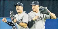  ?? CARLOS OSORIO TORONTO STAR ?? Giancarlo Stanton, left, and Aaron Judge are on rehab assignment­s with Triple-A Scranton/Wilkes-Barre.