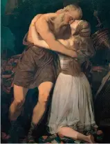  ??  ?? Le Roi Lear et Cordelia (1835), de Giuseppe Sogni, d’après la pièce de William Shakespear­e.