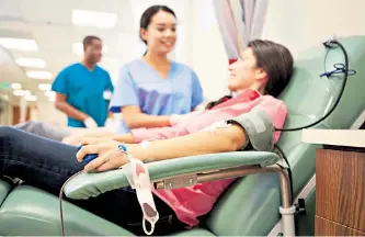  ??  ?? Calling for blood: donors are down by almost a third over the past decade