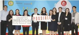  ??  ?? To help address the challenge of reducing the high prevalence of type 2 diabetes in the Philippine­s, research-based pharmaceut­ical company AstraZenec­a and the Philippine Academy of Family Physicians (PAFP) have launched a collaborat­ive effort called...