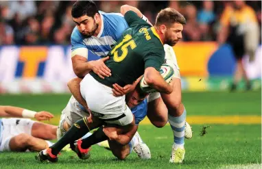  ??  ?? NOT GOING ANYWHERE: Bok coach Rassie Erasmus felt it was too risky to replace Willie le Roux for Damian Willemse at No 15 on Saturday.