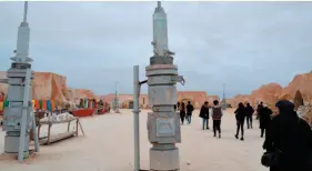  ?? CAIN BURDEAU PHOTO VIA AP ?? Tourists wander inside an abandoned Star Wars film location in the Sahara Desert near Tozeur, Tunisia on Feb. 1.