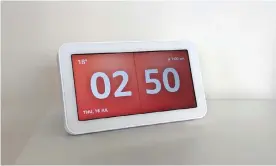  ??  ?? Amazon wants a place on your bedside table by replacing your alarm clock with the Echo Show 5. Photograph: Samuel Gibbs/The Guardian