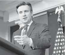  ?? Susan Walsh / Associated Press file ?? Josh Earnest, then the White House press secretary, holds a daily briefing in 2015.