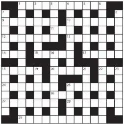  ?? NO 14885 PRIZES of £20 will be awarded to the senders of the first three correct solutions checked. Solutions to: Daily Mail Prize Crossword No. 14,885, PO BOX 3451, Norwich, NR7 7NR. Entries may be submitted by second-class post. Envelopes must be postma ??