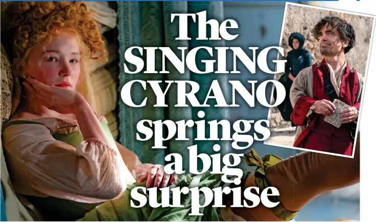  ?? ?? powerful: Haley Bennett as Roxanne in Cyrano, and inset, Peter Dinklage as the wordsmith