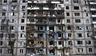  ?? ?? Image de dévastatio­n après les derniers raids russes sur l'Ukraine.