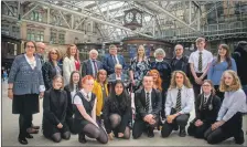  ?? ?? Mr Wuga, 98, joined Oban High School history and modern studies teacher Alison McFarlane, Poppyscotl­and and Gathering the Voices to help launch new lessons for Scottish schools.