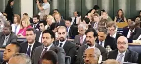  ??  ?? ROME: Minister Mohammad Al-Jabri and Kuwait’s Ambassador to Italy Sheikh Ali Al-Khaled attend the FAO Conference.