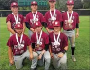  ?? SUBMITTED PHOTO - DAN KATELLA ?? Seven players from northeast Berks County helped the Blue Mountain team to the bronze medal at the Keystone Games. Front row, from left, Brody Lesher, Carter Miller, Alex Link; back row, from left, Nate Christman, DJ Katella, Byrce Hawkins, Ryan...