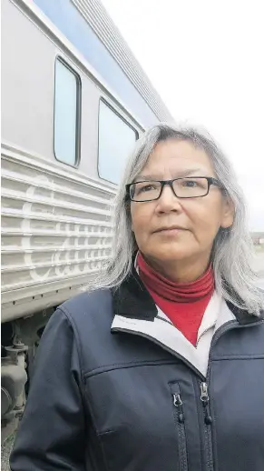  ?? SELENA ROSS / FINANCIAL POST ?? Chief Betsy Kennedy of War Lake First Nation is part of a coalition of Manitoba chiefs and municipal leaders hoping to take over the Hudson Bay Railway from OmniTrax.