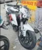  ?? HANDOUT ?? Himanshu was riding Benelli TNT 600i motorbike.