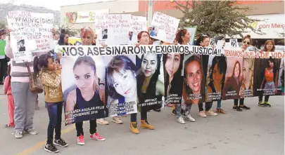  ?? OSCAR WONG ?? En lo que va de noviembre van 3 feminicidi­os en Torreón y Matamoros.