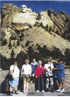  ??  ?? Trip to Mount Rushmore with my family in 1999. We also saw The Crazy Horse Monument under constructi­on.