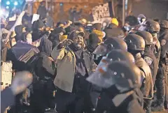  ?? SHAWN DOWD/ USA TODAY NETWORK ?? Protesters took to the streets in Rochester, N. Y., after Tuesday’s grand jury decision was announced.