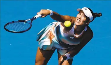  ?? HAMISH BLAIR AP ?? Garbine Muguruza won her opening match at the Australian Open for the 10th straight year, over to Clara Burel.