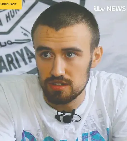  ?? ITV.COM ?? In an interview with ITV news, Jack Letts, known as Jihadi Jack, said he never expected to be brought back to Britain.