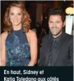  ??  ?? En haut, Sidney et Katia Toledano aux côtés de Marion Cotillard. Ci-dessus, Mélissa Theuriau et Jamel Debbouze.