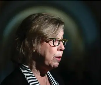  ?? SEAN KILPATRICK/THE CANADIAN PRESS ?? Green Party Leader Elizabeth May, in an interview with the Star, denied allegation­s made by former staffers.