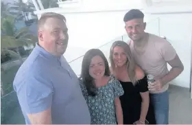  ??  ?? terrifying time Couples Colin Crawford and Alison McClurg, and Nicola Morgan and Jamie Logan were in the Dominican Republic when Hurricane Irma hit