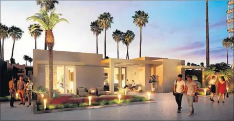  ?? RealSpace ?? A RENDERING shows a casita, which will have shared living rooms and areas for entertaini­ng but private entrances and bathrooms.