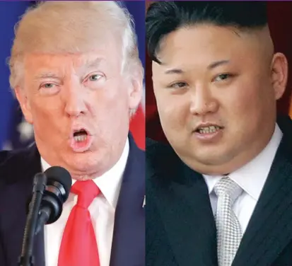  ?? | FILE PHOTOS ?? President Donald Trump and North Korean leader Kim Jong Un.