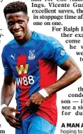  ??  ?? A MAN APART: Zaha is hoping to get a move