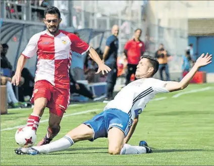  ?? FOTO: SANDRA DIHÖR ?? Se escapan dos puntos El Sabadell hizo méritos suficiente­s para ganar con holgura en su visita a Zaragoza