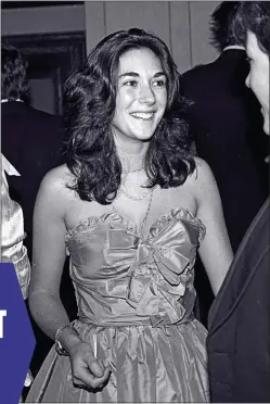  ??  ?? PS: WE ALL KNOW WHAT BECAME OF GHISLAINE!
DISGRACED: Ghislaine Maxwell at the Caledonian Ball in Oxford in 1984. She’s been accused of helping Jeffrey Epstein groom girls