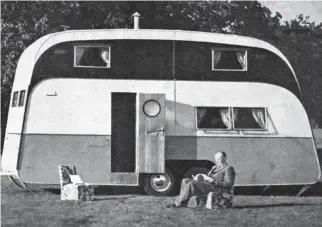  ??  ?? Room for more up top: Double-decker Peak Diplomat caravan from 1953