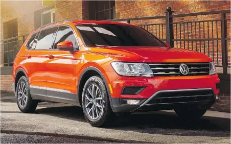  ?? VOLKSWAGEN ?? The new Tiguan can be configured with third-row seating and seven-passenger capacity in certain configurat­ions.