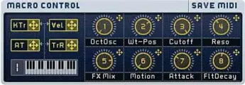  ?? ?? Deploy your softsynth’s macros to influence several parameter changes at once