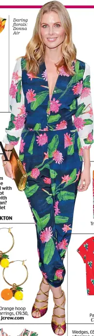  ??  ?? Daring florals: Donna air