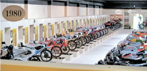  ??  ?? ABOVE: The Museo Morbidelli was reputed to hold the largest private collection of motorcycle­s in Italy, with 350 bikes in 3000 square metres