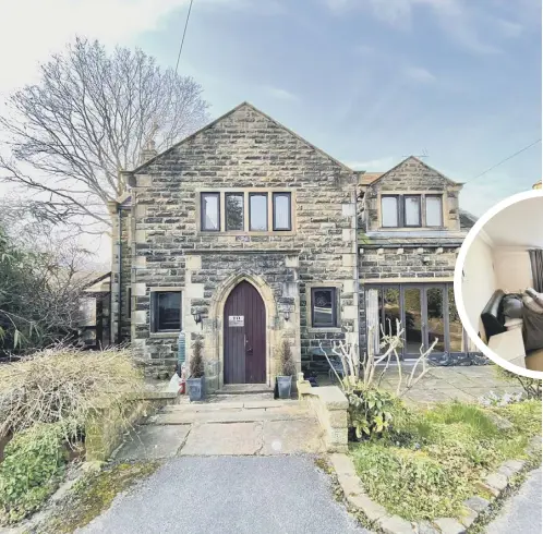  ?? ?? IMPRESSIVE: A stone arch frames the front door of this attractive home that is ideal for a family