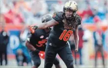  ?? BRYNN ANDERSON THE ASSOCIATED PRESS ?? Shaquem Griffin, of Central Florida, gestures during the first half of the Senior Bowl NCAA college football game in Mobile, Ala., in January.