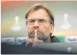  ?? FOTO: DPA ?? Psst! Jürgen Klopp will das Wort „Muss“nicht hören.