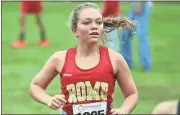  ?? Jeremy Stewart / Rome News-Tribune ?? Rome High’s Sarah Glick finished second overall at the Rome All Area Championsh­ips on Saturday.