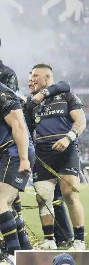  ??  ?? 2 Leinster celebrate their victory over Racing 92 in the European Rugby Champions Cup final in Bilbao in May. The Irish team’s win broke a five-year Anglofrenc­h strangleho­ld on European club rugby’s premier trophy.