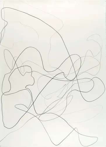  ??  ?? Sans titre. 2014. Graphite sur papier. 190 x 140 cm. (Ph. L. Ardhuin). Untitled. Graphite on paper