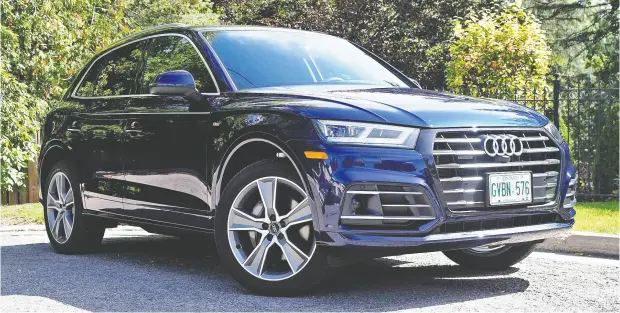  ?? Photos: Chris Balcera k / Driving. ca ?? The Audi Q5 55 TFSI e offers some impressive high-tech including, a quattro all-wheel- drive system that anticipate­s demand for traction.