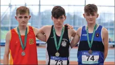  ??  ?? Joseph Prendergas­t of Temple Carrig (left) who on silver in the Minor Boys competitio­n in Athlone.