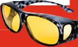  ??  ?? Black frame – £12.99 Category 1 amber lenses for dull/low light and to reduce glare and improve clarity when night driving