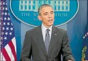  ?? GNS ?? US President Barack Obama addresses the White House.