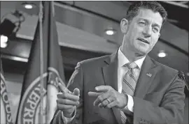  ?? Alex Wong Getty Images ?? HOUSE SPEAKER Paul D. Ryan set no deadline for Republican­s to agree on an immigratio­n bill. GOP moderates say they won’t pursue talks beyond Tuesday.