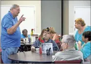  ??  ?? Seniors from the Gordon County Senior Center enjoy a reception thanking their volunteers and sponsors.