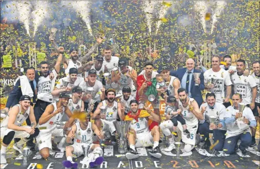  ??  ?? RIVAL A BATIR. El Real Madrid se impuso en la Final Four de Belgrado y parte como campeón y rival a batir en la Euroliga 2018-19.