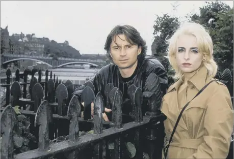  ??  ?? Jenny McCrindle with Robert Carlyle, her co-star in Looking After JoJo, in which she played a Marilyn Monroe lookalike